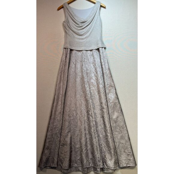 Arianna By Rachel Kaye Women's Full Length Wedding Evening Dress Size 4 Silver - Picture 2 of 10